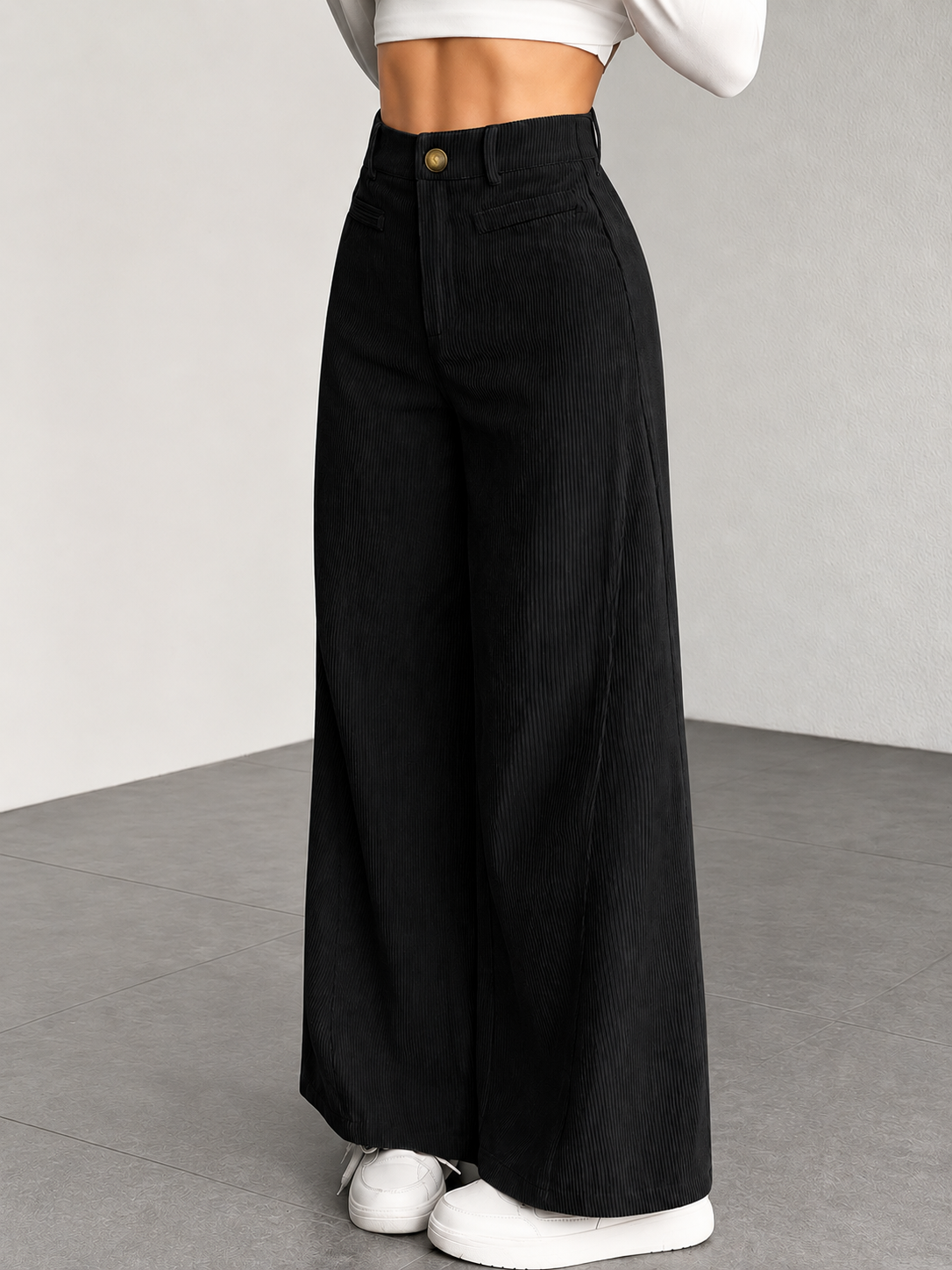 🤎Pantalón palazzo Wyra - Corduroy premium, stretch y caída espectacular✨