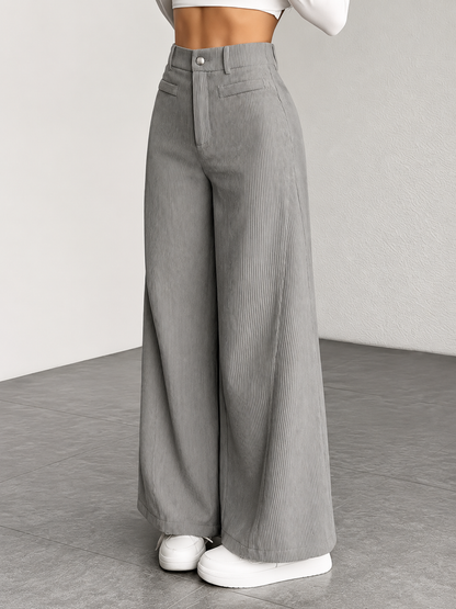 🤎Pantalón palazzo Wyra - Corduroy premium, stretch y caída espectacular✨